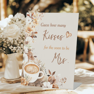 Signe De Table Jeu Combien de Baisers Love is Brewing Enterrement