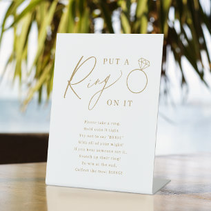 Signe De Table Jeu de baby shower minimal doré pour mettre une ba