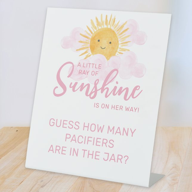 Signe De Table Jeu de devinette de tétines pour Baby Shower Sunsh (Créateur téléchargé)
