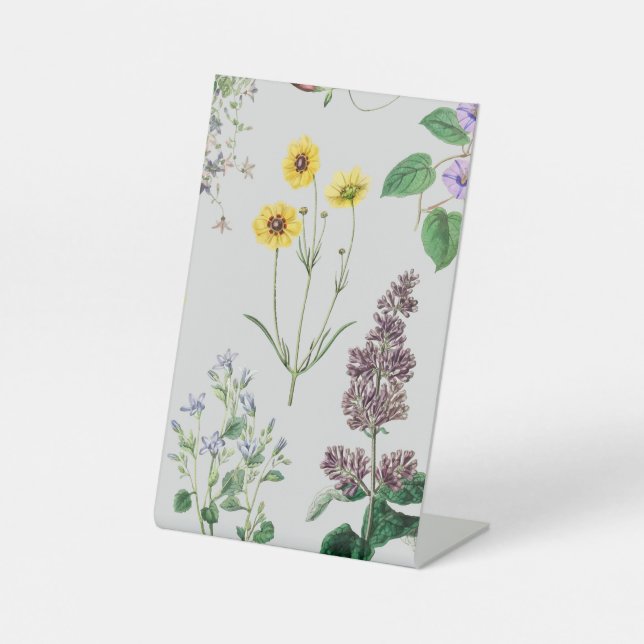 Signe De Table Jeu de fleurs vintage (Recto)
