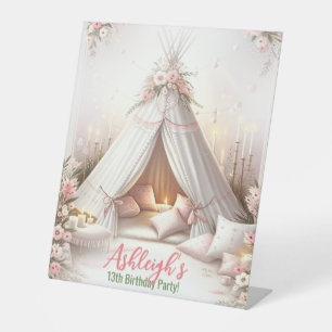 Signe De Table Jeu de pyjama doux Jeu de jeune fille Dormir Anniv