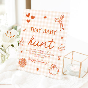 Signe De Table Jeux de chasse au bébé pour Baby Shower automnale 