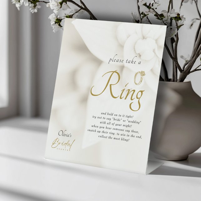 Signe De Table Jeux de l'anneau de douche de mariage à fleurs d'i (Créateur téléchargé)