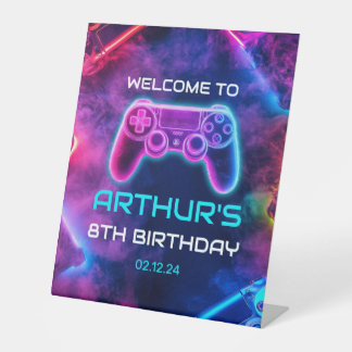 Signe De Table Jeux Vidéo pour enfants fête d'anniversaire
