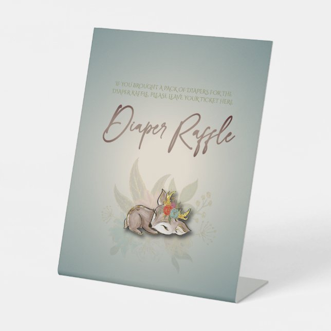 Signe De Table Joli Jeu de Raffle de laine magique de bois (Recto)