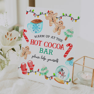 Signe De Table Joli Noël Le Bar de Chocolat Chaud le PLUS MERVEIL