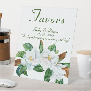 Signe De Table Jolie Magnolia Bouquet Mariage Faveurs