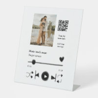 Joueur de musique couple personnalisé amour q r co