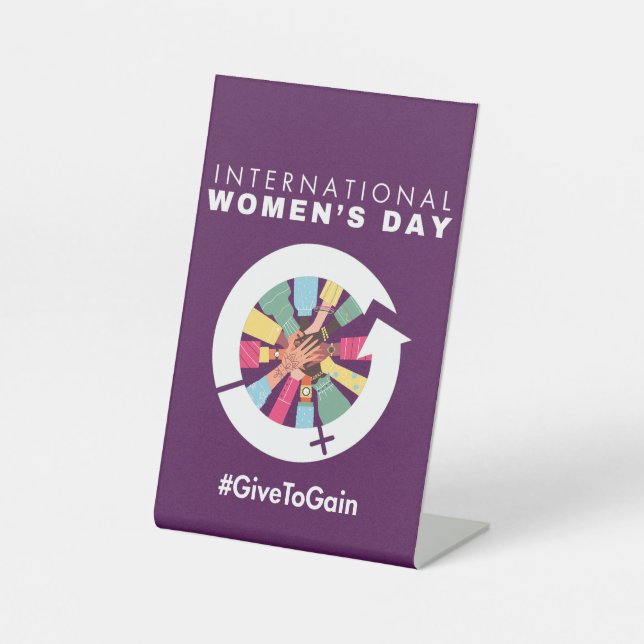Signe De Table Journée internationale des femmes 2026 Donner pour (Recto)