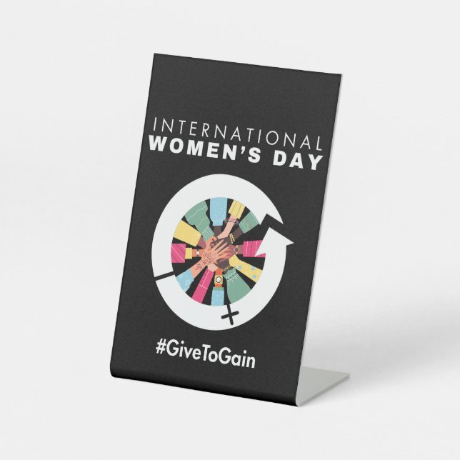 Signe De Table Journée internationale des femmes 2026 Donner pour (Recto)