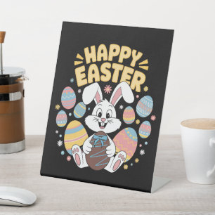 Signe De Table Joyeuses Pâques 2025 Œufs Lapin Mignon