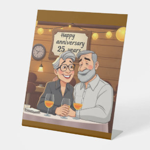 Signe De Table Joyeux 25e anniversaire