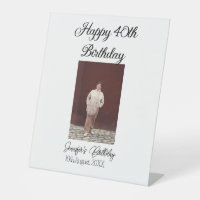 Joyeux 40e anniversaire photo moderne simple