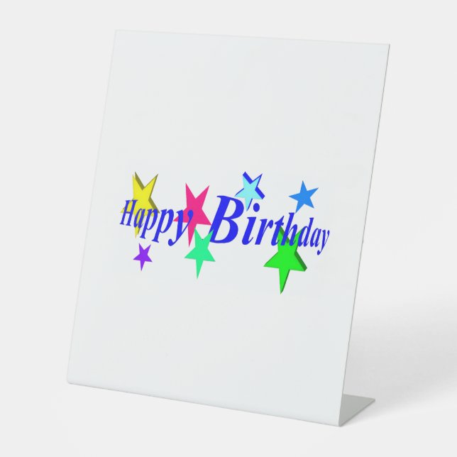 Signe De Table Joyeux Anniversaire (Recto)