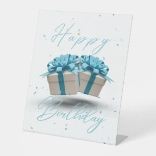 Signe De Table Joyeux Anniversaire Bébé Bleu Cédule