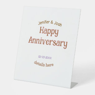 Signe De Table joyeux anniversaire nom détails rose doré tendance