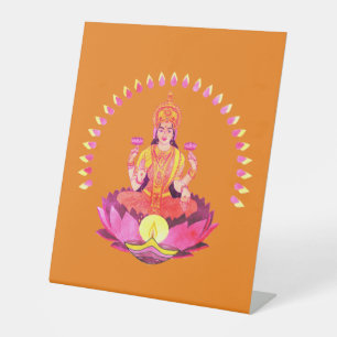 Signe De Table Joyeux Diwali - Déesse Lakshmi Deepalavi 1