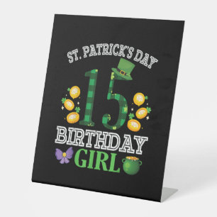 Signe De Table Joyeux St Patrick's Day 15 ans Anniversaire Lepre