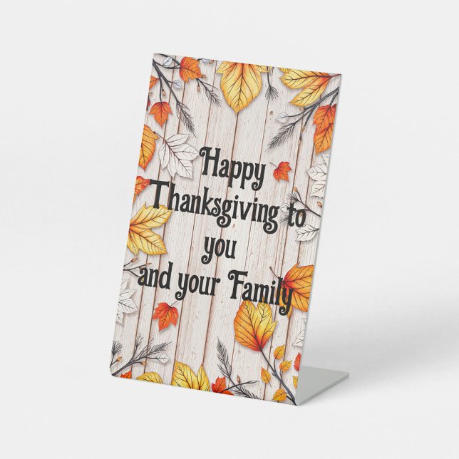 Signe De Table Joyeux Thanksgiving  (Créateur téléchargé)