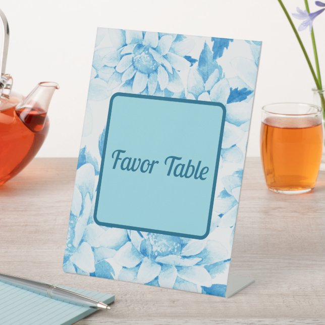 Signe De Table Jumeaux en fleurs (In SItu)