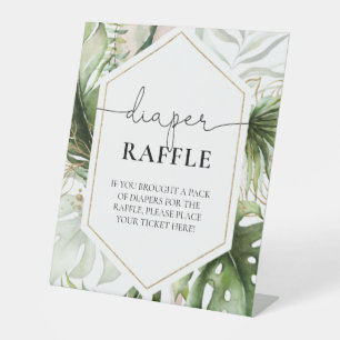 Signe De Table Jungle Safari Animaux Baby shower Déchets Raffle