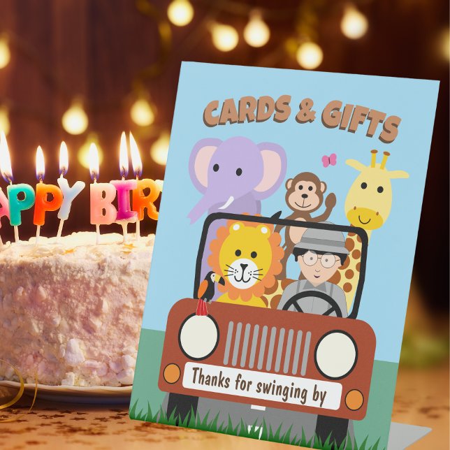 Signe De Table Jungle Safari Zoo Animal Baby showers Cartes et Ca (Créateur téléchargé)