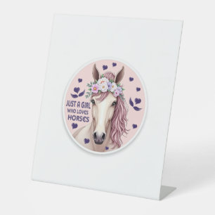 Signe De Table Juste une fille qui aime les chevaux (2)