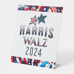 Signe De Table Kamala Harris et Tim Walz Élection 2024
