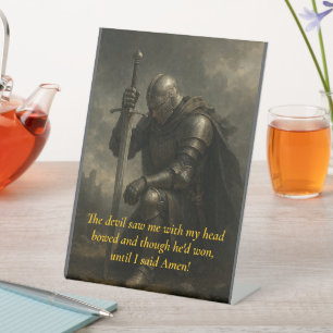 Signe De Table Knight Kneeling