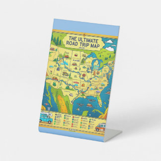 Signe De Table "La carte de voyage ultime : Explorez le meilleur