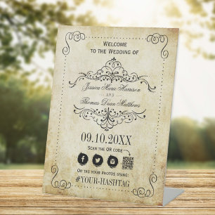 Signe De Table La collection de mariage vintage fleurie et ornée