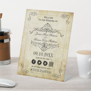 Signe De Table La collection de mariage vintage fleurie et ornée