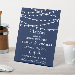Signe De Table La Collection Mariage Bleu Marine Lights