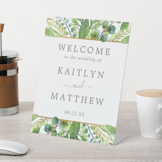 Signe De Table La Collection Mariage Verdure & Or (In SItu)