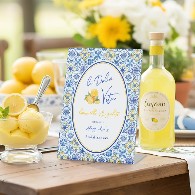 Signe De Table La Dolce Vita Fête des mariées d'été italienne (Créateur téléchargé)