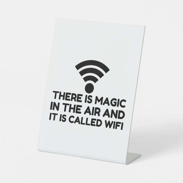 SIGNE DE TABLE LA MAGIE DANS L'AIR EST WIFI (Recto)