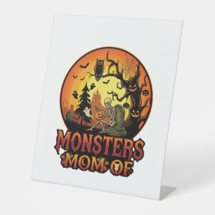 Signe De Table La maman des monstres Halloween squelette citrouil