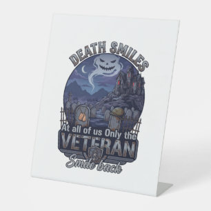 Signe De Table La mort sourit Vétéran Halloween Fantôme Cimetière