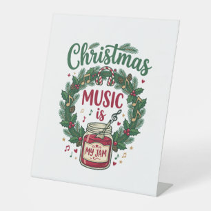 Signe De Table La musique de Noël est un casque de jarre de pin d