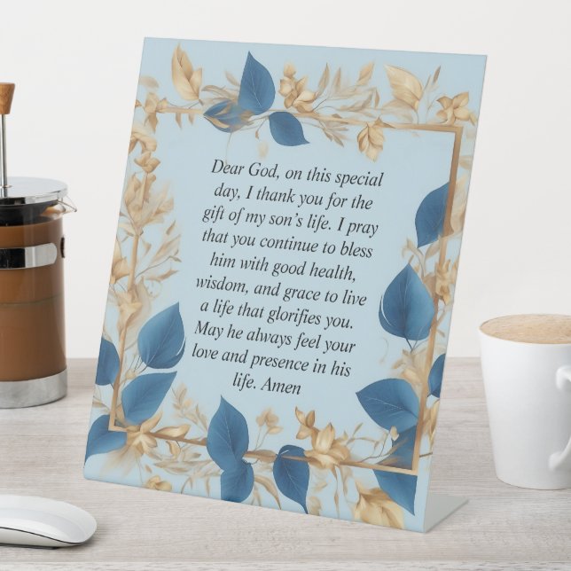 Signe De Table La prière d'une mère pour son fils (In SItu)