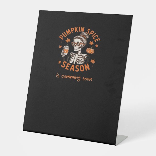 Signe De Table La saison des épices citrouilles commence bientôt  (Recto)