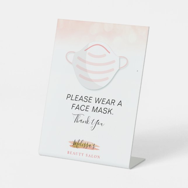 Signe De Table La sécurité des voyous porte un masque (Recto)