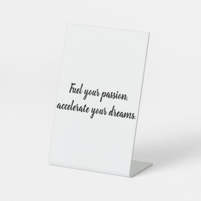 Signe De Table "La vitesse n'est pas juste un objectif, c'est un  (Recto)
