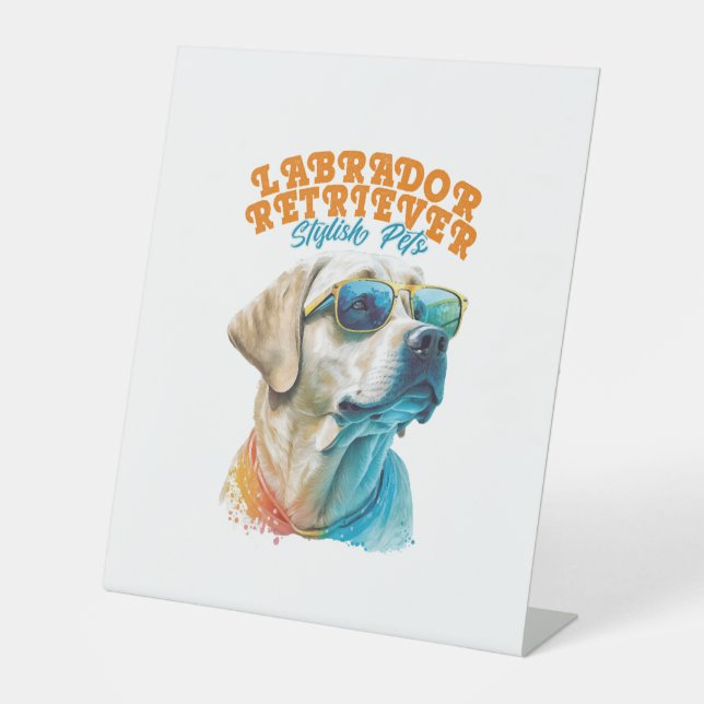 Signe De Table Labrador Retriever Stylish Animaux (Recto)
