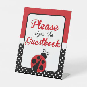 Signe De Table Ladybug Guestbook Anniversaire ou Baby shower