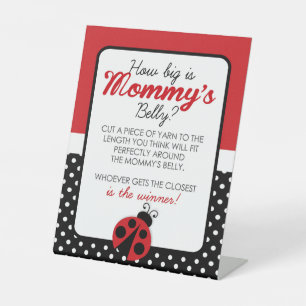 Signe De Table Ladybug How Big is Mommy's Belly Shower Game