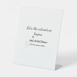 Signe De Table laisse l'aventure commencer nuptiale douche ajoute