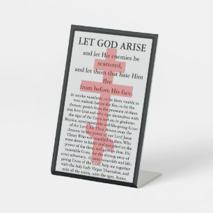 Signe De Table Laissez Dieu surgir carte de prière orthodoxe