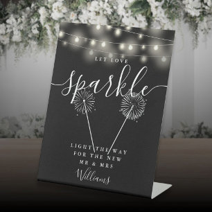 Signe De Table Laissez l'amour scintiller Guirlande de lumières n