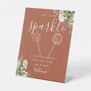 Signe De Table Laissez Love Sparkle Floral Terracotta Mariage